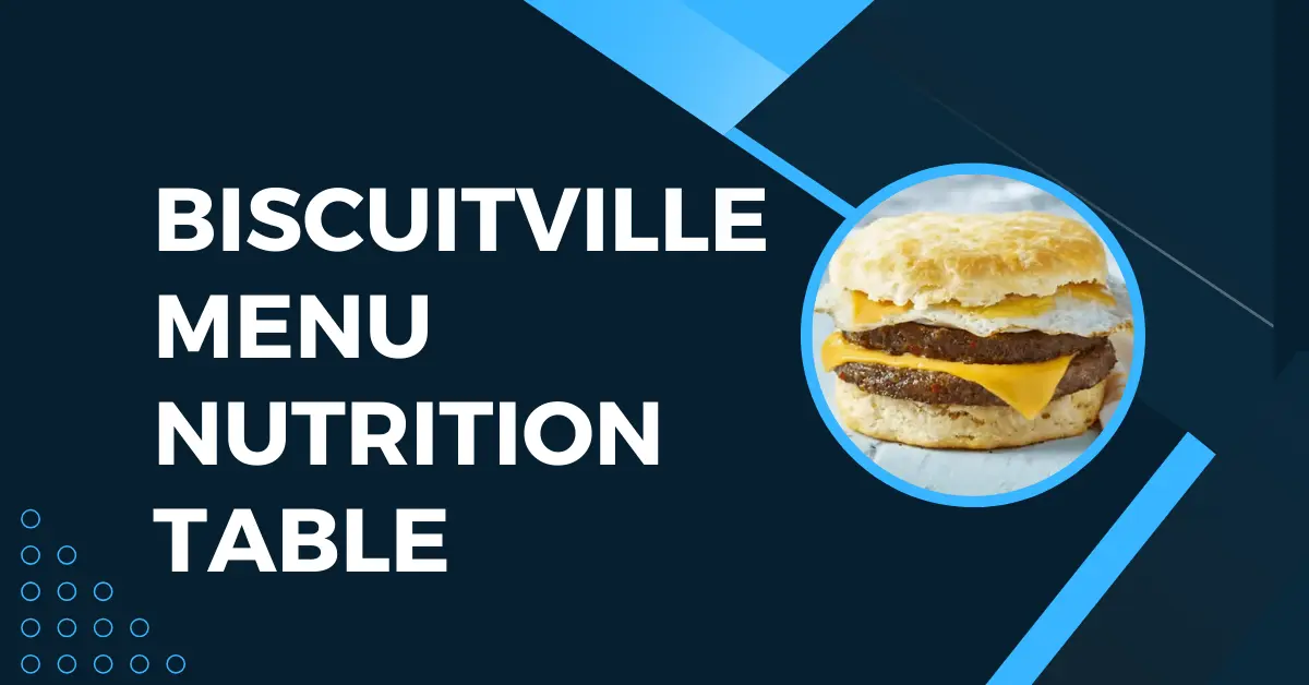 Biscuitville Menu nutrition Table