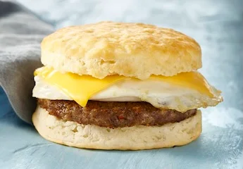FRIED STEAK EGG CHEESE BISCUIT 1