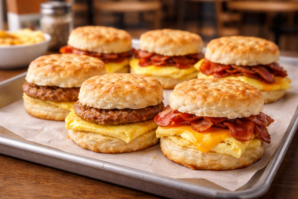 Biscuitville breakfast biscuits available Monday through Saturday
